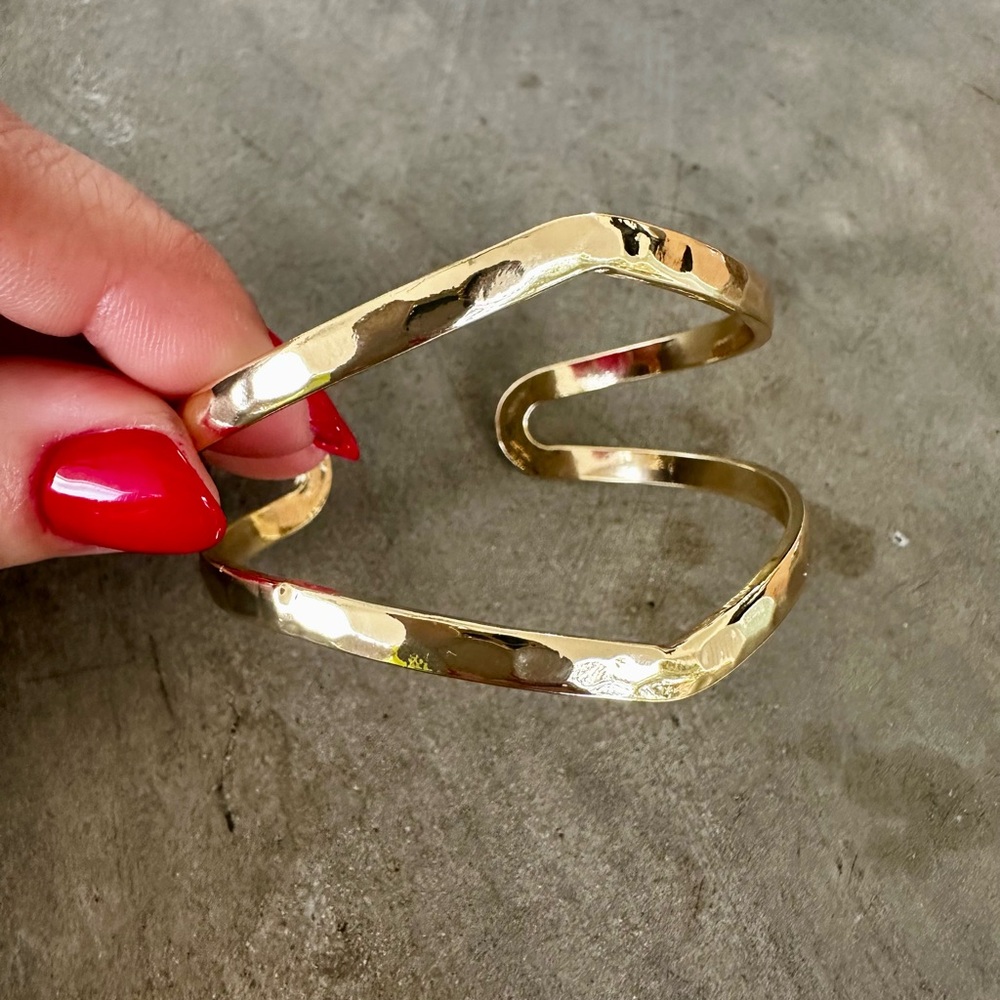 Chic Gold Hammered gold-plated Bracelet